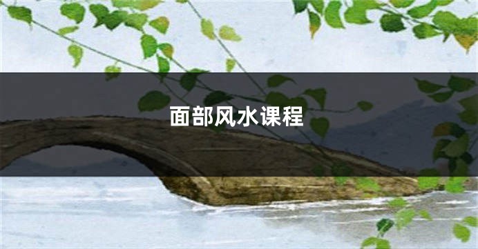 面部风水课程