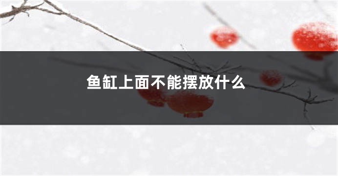 鱼缸上面不能摆放什么