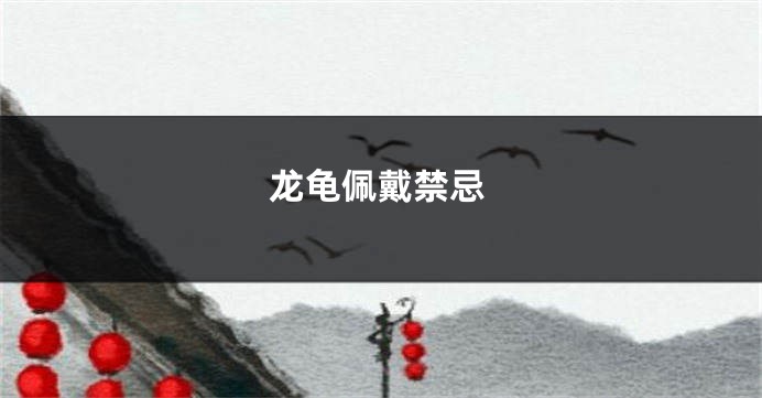 龙龟佩戴禁忌