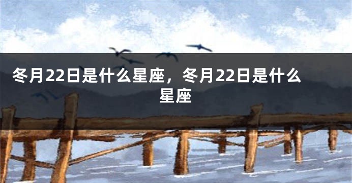 冬月22日是什么星座，冬月22日是什么星座