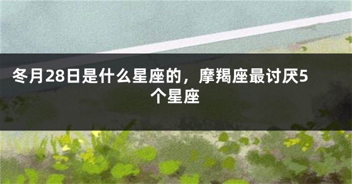 冬月28日是什么星座的，摩羯座最讨厌5个星座