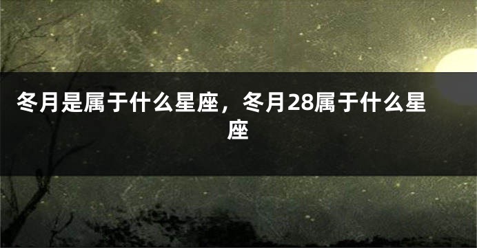 冬月是属于什么星座，冬月28属于什么星座