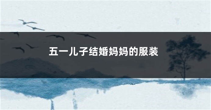 五一儿子结婚妈妈的服装